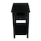 International Concepts Rectangle Narrow End Table, 22 W, 14 L, 25 in H, Wood, Black OT46-2214 - alternate 5